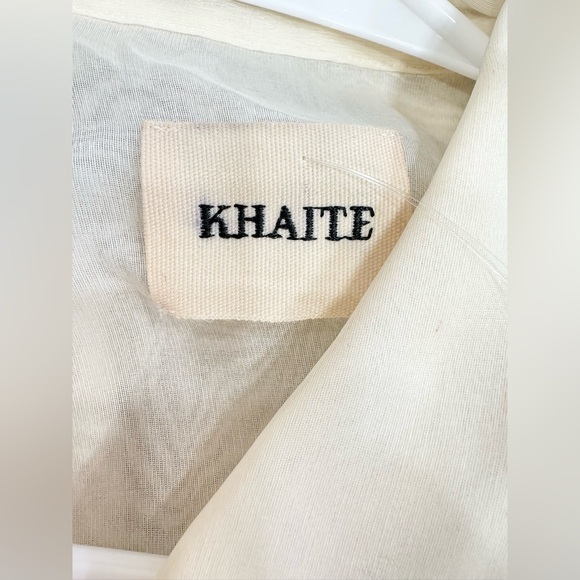 KHAITE The Noir Silk Shirt in Cream - Picture 9 of 10